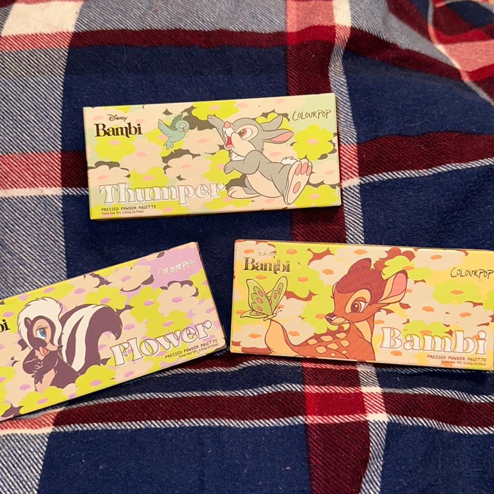 3 Colourpop Bambi eyeshadows.